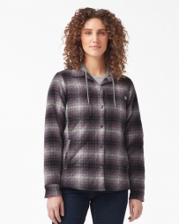 Dickies® Ladies' Flannel Hooded Shirt Jacket