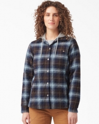 Dickies® Ladies' Flannel Hooded Shirt Jacket