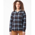 Dickies® Ladies' Flannel Hooded Shirt Jacket