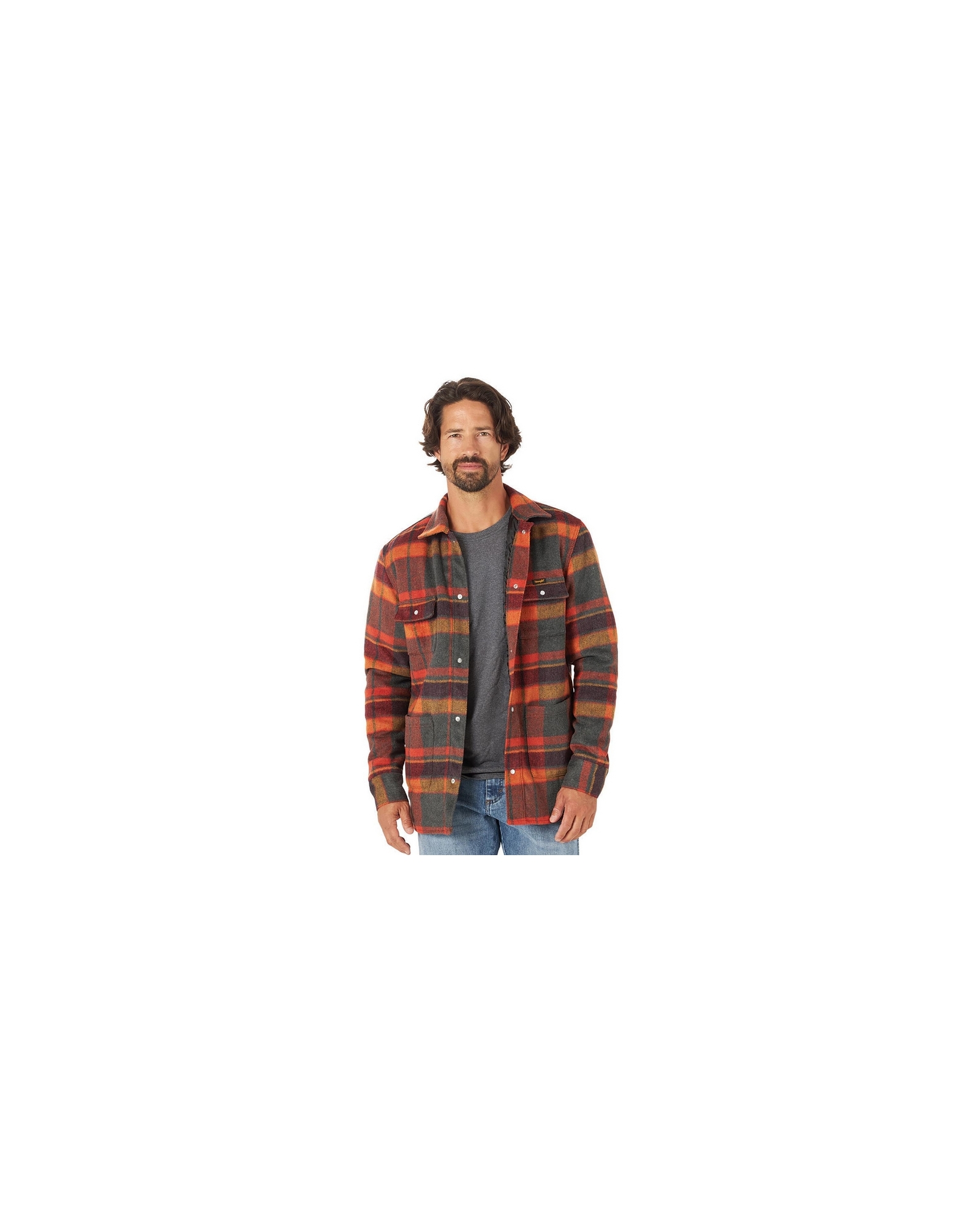 Wrangler® Men's Flannel Quilted Line Shirt Jack - Fort Brands