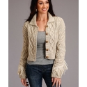 Stetson® Ladies' Fringed Cable Knit Sweater