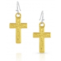 Montana Silversmiths® Ladies' Gold Faith Cross Earrings