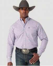 George Strait® Men's LS 1 Pocket Button Plaid