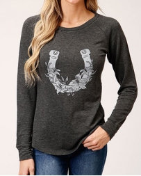 Roper® Ladies' Horseshoe Long SLeeve Graphic Tee