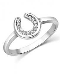 Montana Silversmiths® Ladies' Horseshoe Sparkle Ring