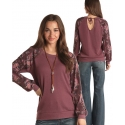 Panhandle® Ladies' Tie Back Floral Sleeve Dolman