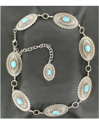 Ariat® Ladies' Concho Chain Belt W/Turquoise
