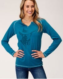 Roper® Ladies' Cowboy Graphic L/S Tee