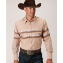 Roper® Men's LS Border Stripe Snap