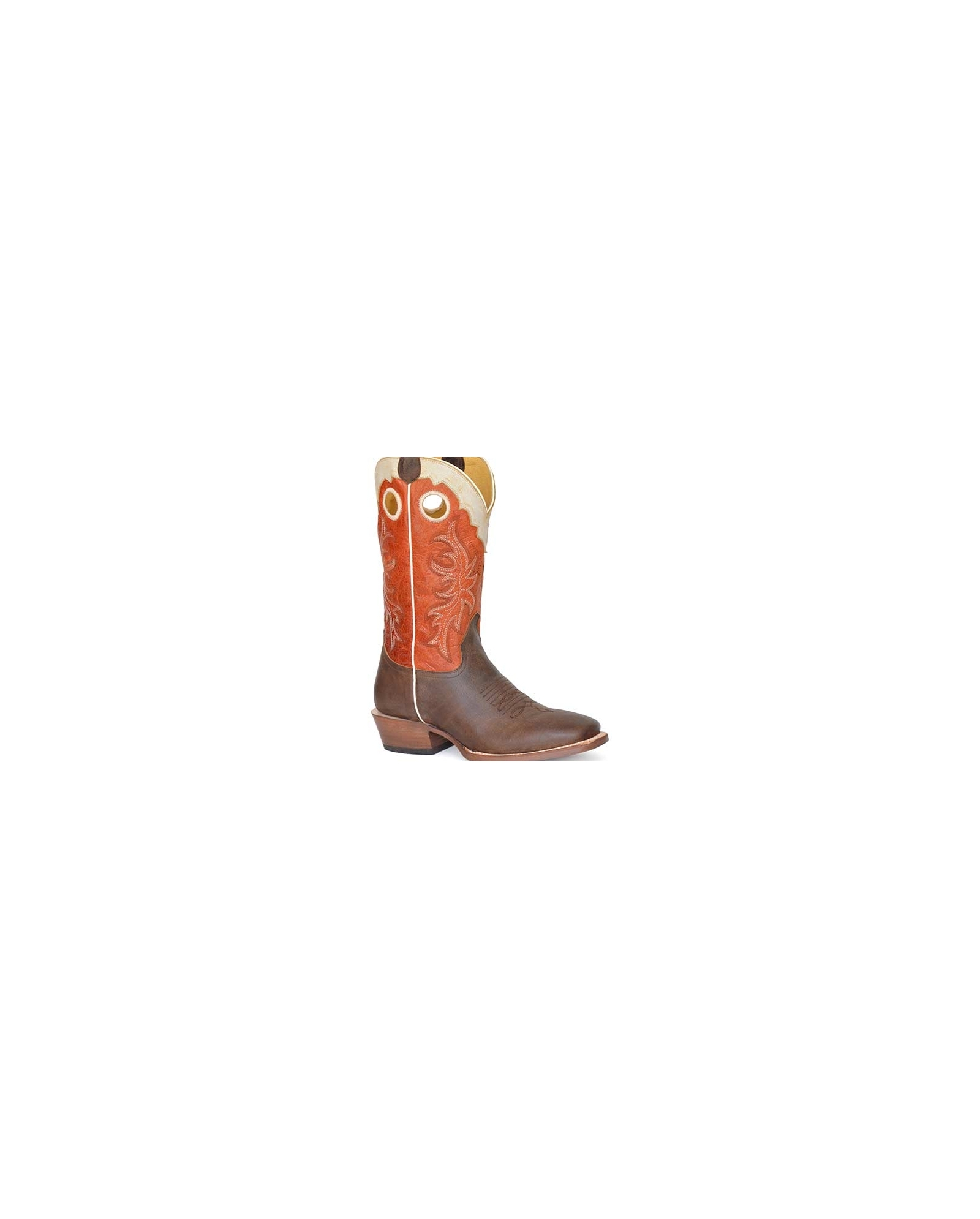 Mens Orange And Brown Cowboy Boots Size 11.5 Horse Power Men main image 2