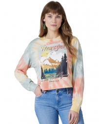 Wrangler® Ladies' Relax Crop Tie Dye LS Tee