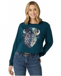 Wrangler® Ladies' Relax Crop Buffalo LS Tee