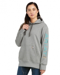 Ariat® Ladies' Rebar Sleeve Logo Hoodie