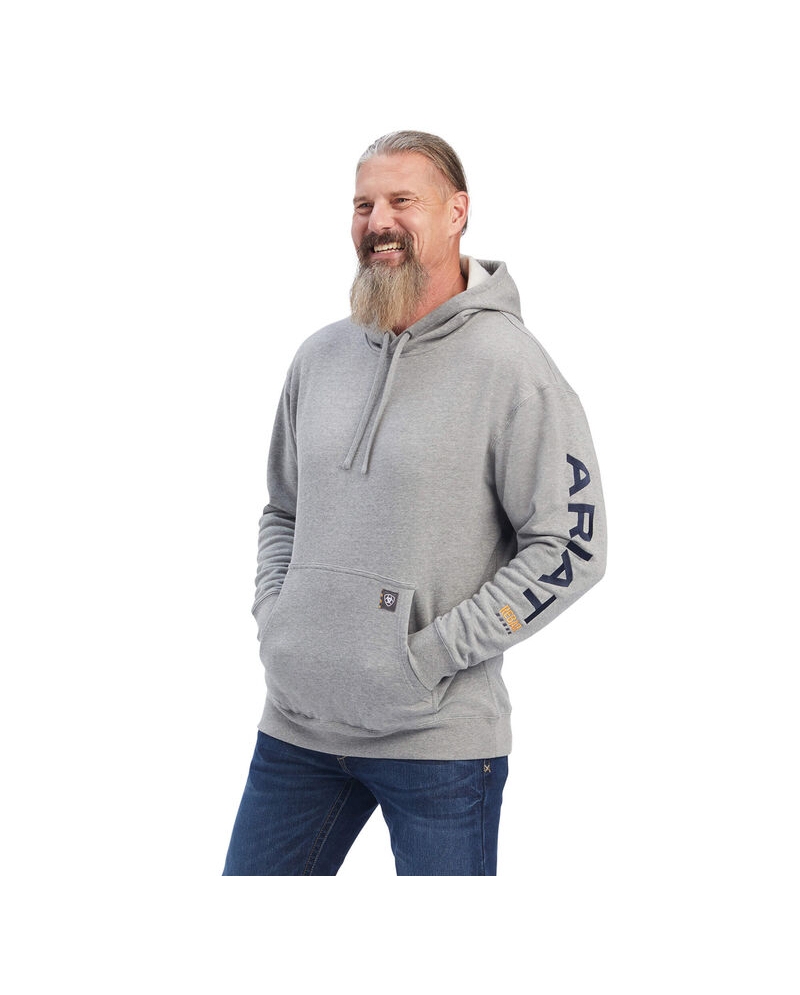 Ariat Men s Rebar Sleeve Logo Hoodie Fort Brands