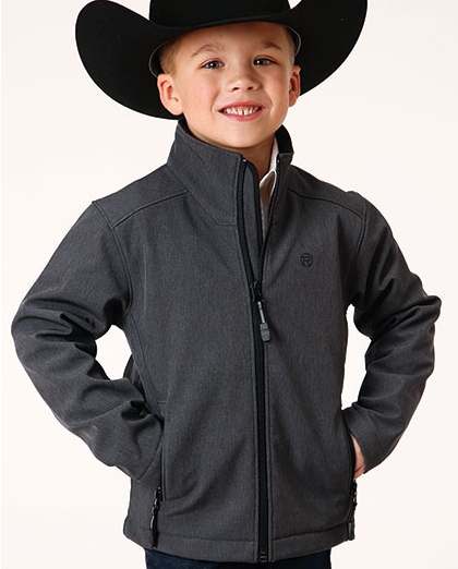 Roper Boys Softshell Jacket Grey Fort Brands