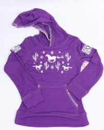 Cowgirl Hardware® Girls' Cactus Horse Thermal Hoodie