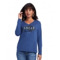 Ariat® Ladies' Chest Logo Relaxed LS Tee