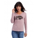 Ariat® Ladies' Chest Logo Relaxed LS Tee