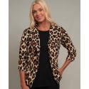 Ladies' Cinch Sleeve Cheetah Blazer - Plus