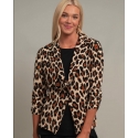 Ladies' Cinch Sleeve Cheetah Blazer