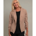 Ladies' Cinch Sleeve Khaki Blazer - Plus