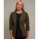 Ladies' Cinch Sleeve Olive Blazer - Plus