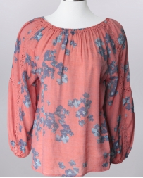 Kerenhart® Ladies' Coral Floral LS Top