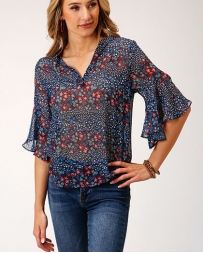 Roper® Ladies' Ditsy Floral Flowy Blouse