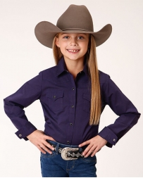 Roper® Girls' Solid Purple Long SLeeve Top