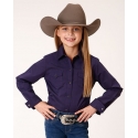Roper® Girls' Solid Purple Long SLeeve Top