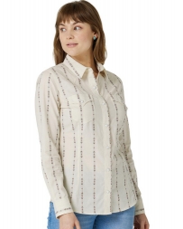 Wrangler® Ladies' Stripe Western Snap Top