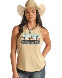 Rock and Roll Cowgirl® Ladies' Scenery Graphic Tank