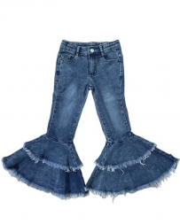 Girls' Ruffle Denim Bells