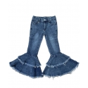 Girls' Ruffle Denim Bells