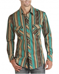 Rock & Roll Cowboy® Men's LS Aztec Print Shirt