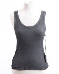 Rock and Roll Cowgirl® Ladies' Ribbed Tank With Studs