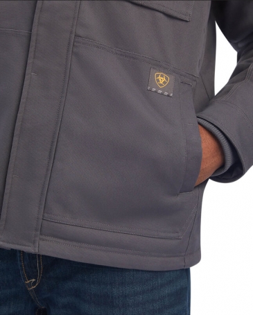 Vêtement Travail Durable Gilet Rebar Duracanvas Ariat Pour Homme - Robuste, Doublure Sherpa, Poches Zippées Veste Doublure Sherpa Chaude