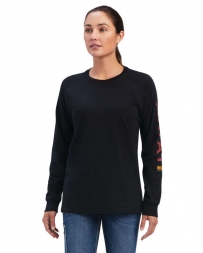 Ariat® Ladies' Rebar CS Graphic LS Logo Tee