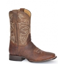 Stetson® Men's Buff Cognac Bison Square Toe