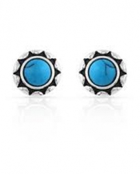 Montana Silversmiths® Ladies' Stellar Studded Turquoise Earrings
