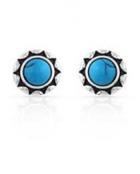 Montana Silversmiths® Ladies' Stellar Studded Turquoise Earrings