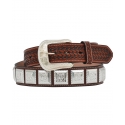 3D Belt Company® Men's Square Concho Brown Belt