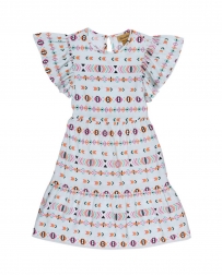 Wrangler® Girls' Ruffle Sleeve Print Dress