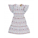Wrangler® Girls' Ruffle Sleeve Print Dress