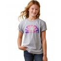 Ariat® Girls' Rainbow Sunset Tee Grey