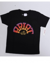 Ariat® Girls' Rainbow Sunset Tee Black