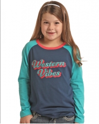 Rock and Roll Cowgirl® Girls' LS Western Vibes Tee