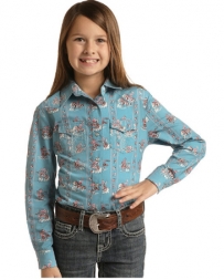 Rock and Roll Cowgirl® Girls' Vintage Rodeo LS Snap Shirt