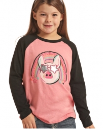 Rock and Roll Cowgirl® Boys' Star Piggy LS Tee