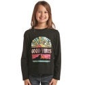 Rock and Roll Cowgirl® Girls' Good Vibes Long Sleeve Tee